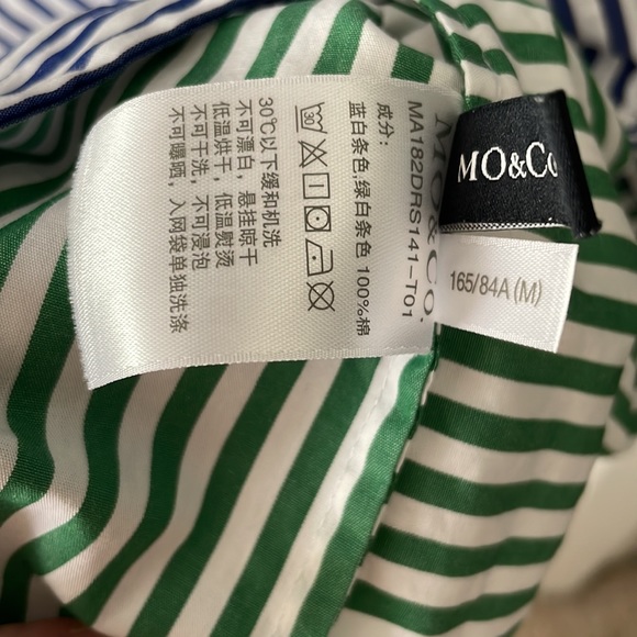 MO&Co Asymmetrical Striped Shirt Dress Size Medium - Picture 8 of 8